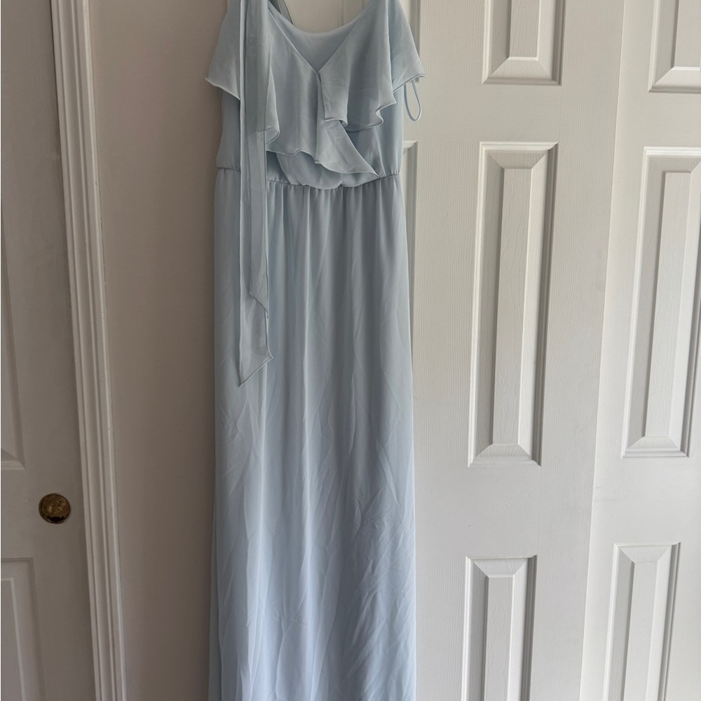 Elegant Light Blue Maxi Dress